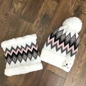 Winter Knit Beanie & Scarf Set